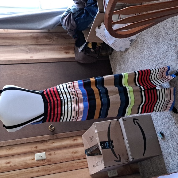 Jessica Simpson size M multicolored striped maxi sundress - Picture 3 of 5